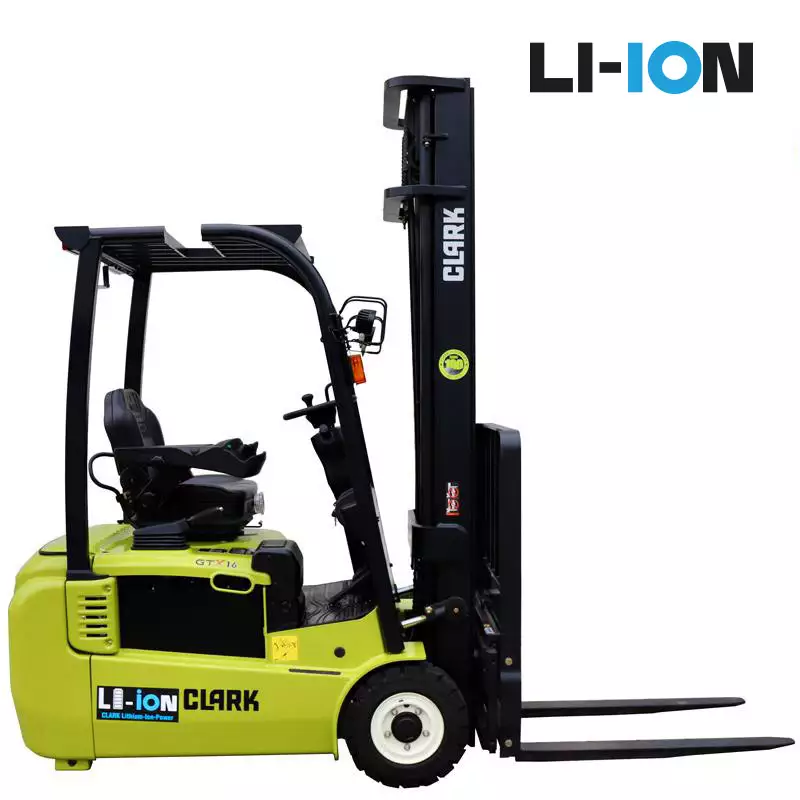 Electric three-wheel forklift GTX16-20s with lithium-ion technology