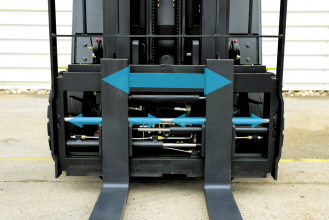 Fork positioners with separate sideshift