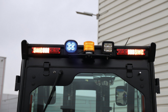 Blue LED warning lights